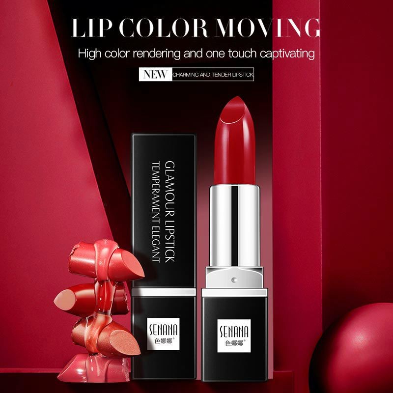New arrival private Label SENANA Makeup Cosmetic Waterproof Smooth 10 Color Lipstick