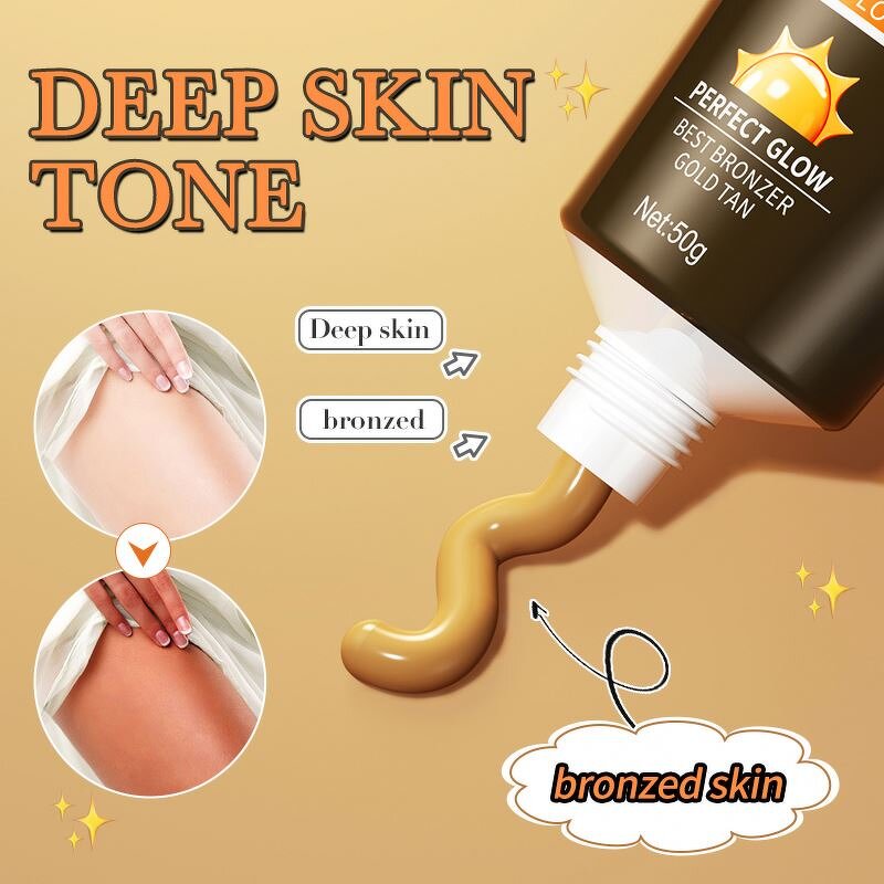 50g Private Label SADOER Long Lasting Bronzing Tanning Cream Body Care Moisturizing Tanning Lotion