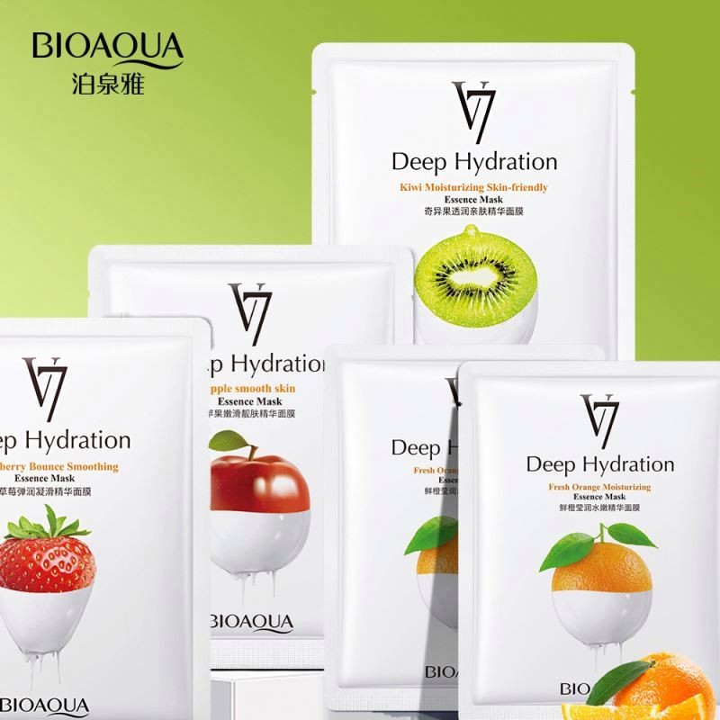 BIOAQUA V7 Invisible Lazy Fruit Essence Hydrating Face Rejuvenation Moisturizing Whitening Facial Mask