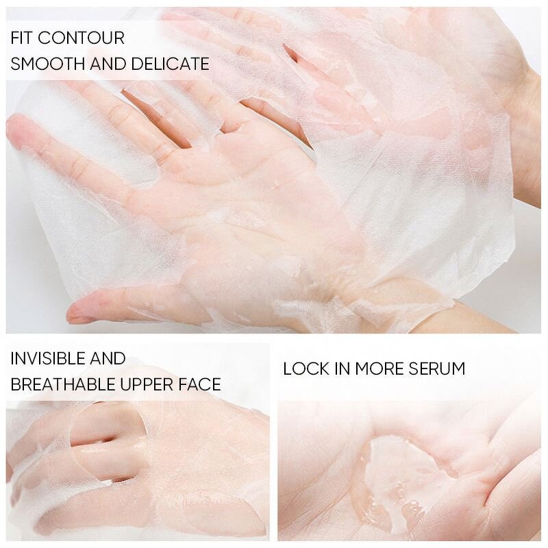 Best Selling Private Label Fruit Plant Face Mask 10 Flavors Facial Whitening Moisturizing Acne Anti-Aging Face Sheet Mask