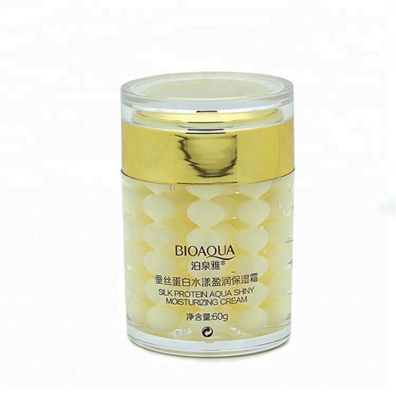 BIOAQUA Silk Protein Brighten Face Skin Care Shrink Pores Control Oil Whitening Moisturizing Cream