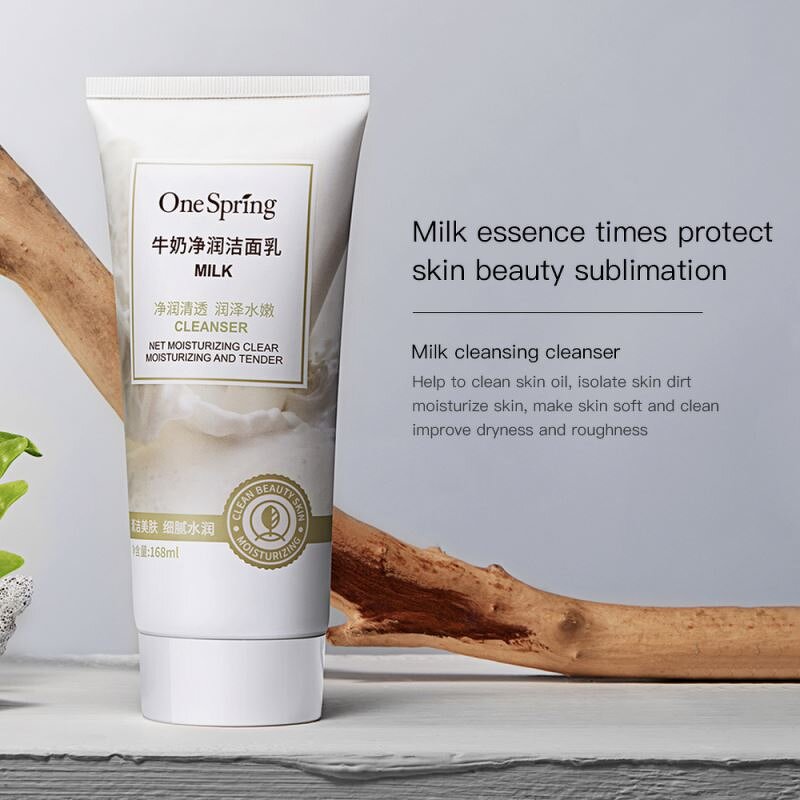 One Spring Deep Clean Moisturizing Fruit Extract Milk Bubble Beauty Facial Cleanser