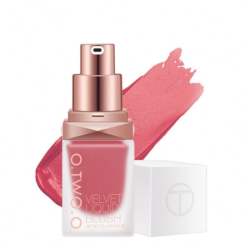 new O.TWO.O Natural and Reddish Blush Cream 4 Colors Pigmented Long Wearing Liquid Blusher