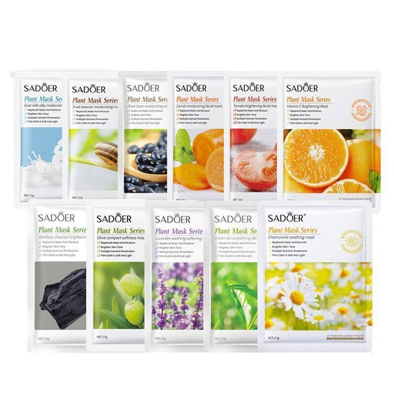 OEM SADOER BIOAQUA Factory Beauty Korean Skin Care Face Red Pomegranate Moisturizing Lighting Facial Mask Sheet