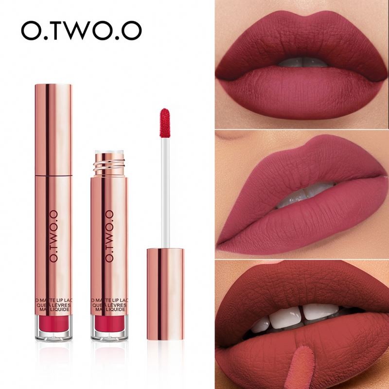 O.TWO.O Multi Colors Lip Gloss Kit Non-stick Gift Box Girls Women Make up Gift Set Long Lasting Matte Liquid Lipstick Set