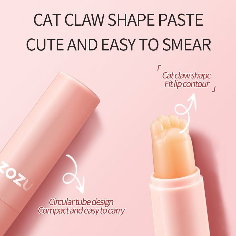 ZOZU New Organic Cute Cat-Pad Improves Lip Color Without Greasy Private Label Moisturizing Nourishing Warm Change Lip Balm