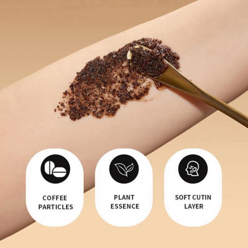 New Organic Arrival Skin Care Spa Whitening Moisturizing Discount Exfoliating Coffee Body Scrub Wholesale Brow Styling Gel