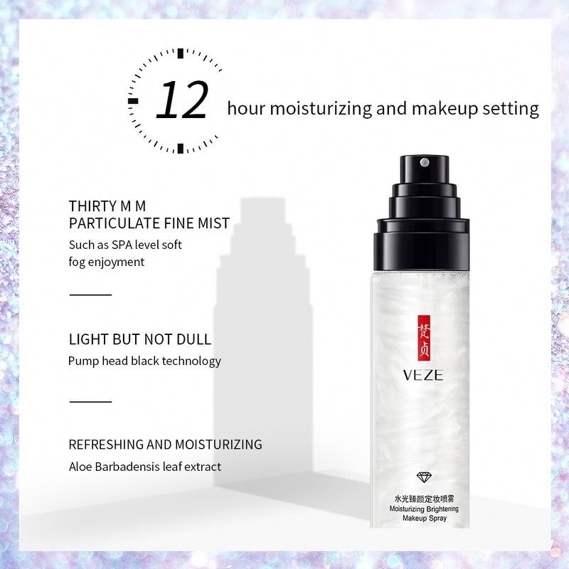 VENZEN Private Label Cosmetics Foundation Makeup Spray Moisturizing Long Lasting Galaxy Setting Spray Toner