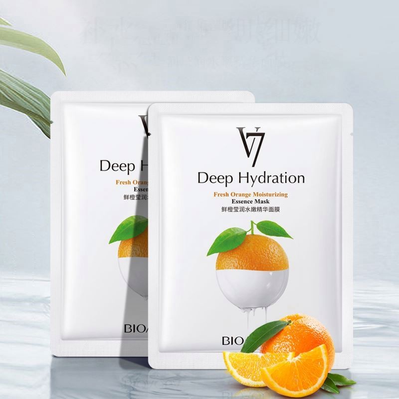 BIOAQUA V7 Invisible Lazy Fruit Essence Hydrating Face Rejuvenation Moisturizing Whitening Facial Mask