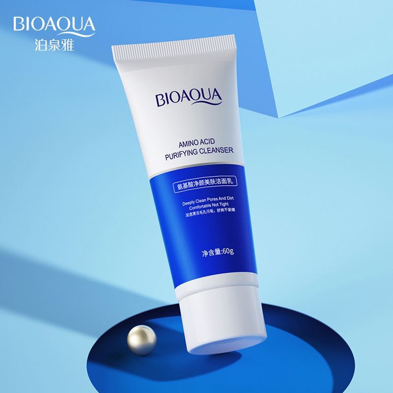 OEM BIOAQUA Wholesale Custom Amino Acids Whitening Moisturizing Cleansing Beauty Skin Care Face Cleanser