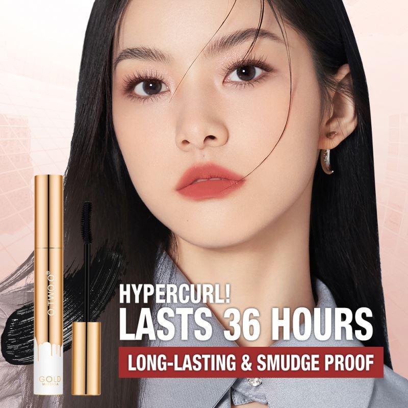 O.TWO.O Vegan Mascara Long Lasting Liquid Formula Bold Natural Lashes Volumizing Lengthening Waterproof Smudge-Proof Mascara