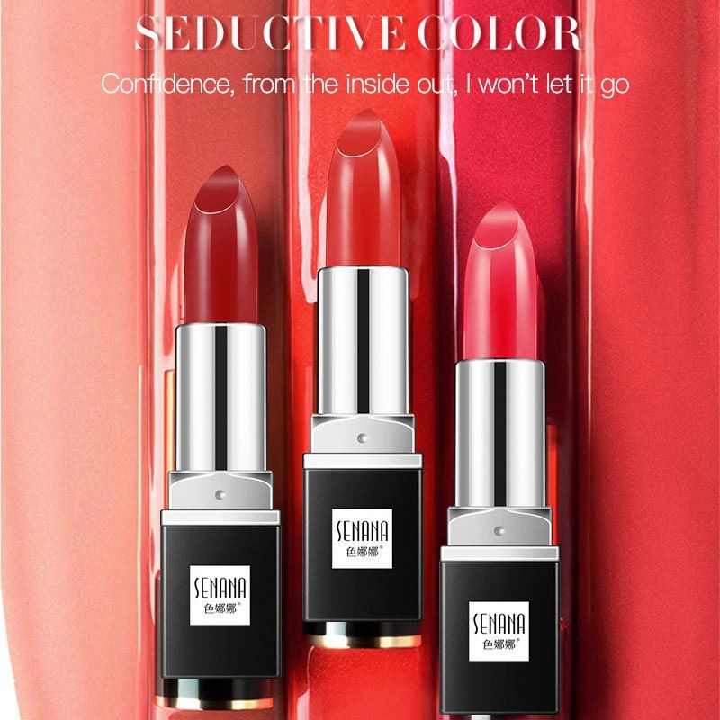 New arrival private Label SENANA Makeup Cosmetic Waterproof Smooth 10 Color Lipstick
