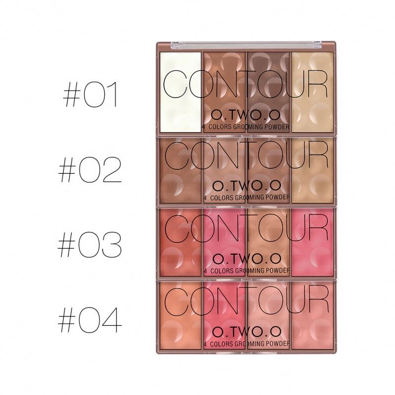 O.TWO.O 4 Shades Bronzer Contour Kit Makeup Contour Powder Blush Palette