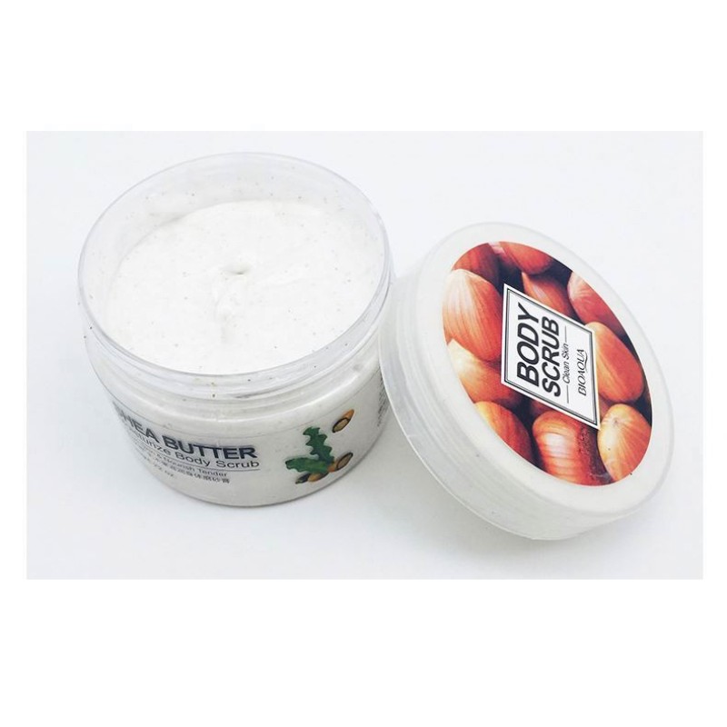 Almond Coffee Color Body Scrub Private Label Wholesale Moisturizing Skin Care Deep Cleansing