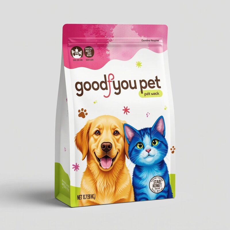 Pet Food Bag Manufacturer - OEM Custom Eco-Friendly Flat Bottom Kraft