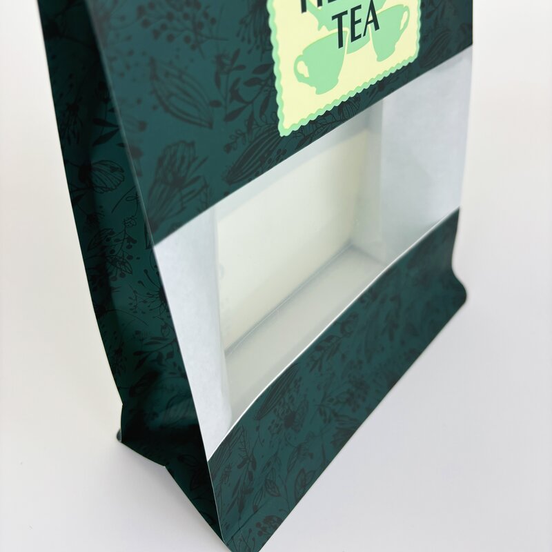 Tea Bag Manufacturer - OEM Custom Resealable PLA View Window Pouch