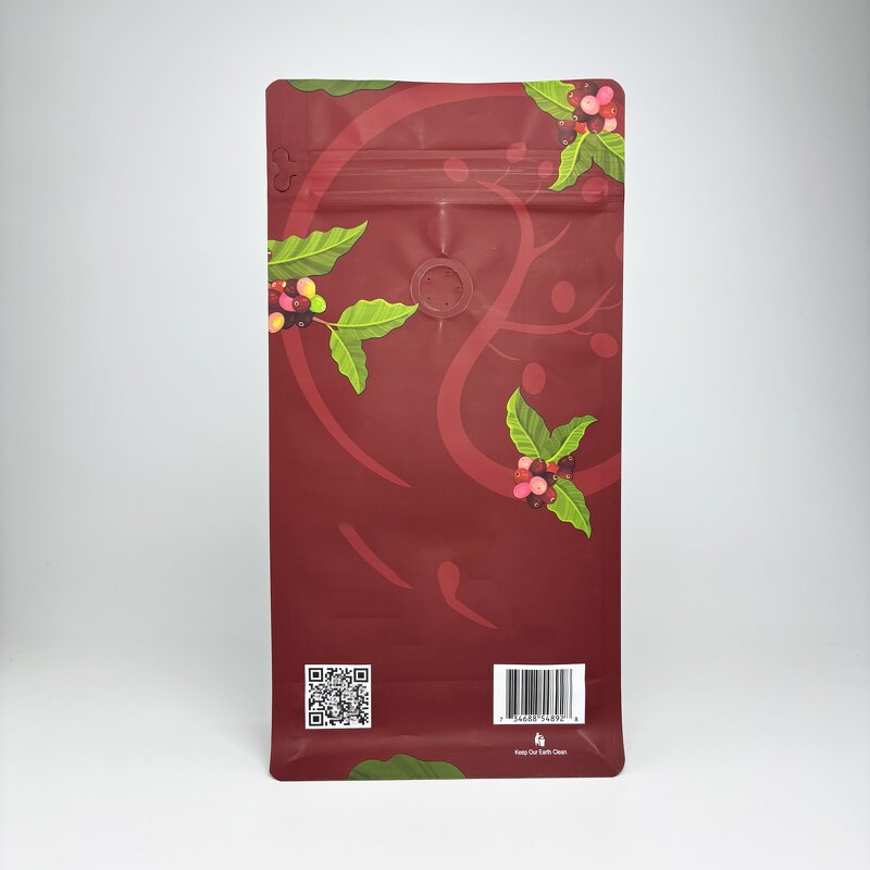 Coffee Zipper Bag Manufacturer - OEM Custom Flat Bottom One-Way Valve