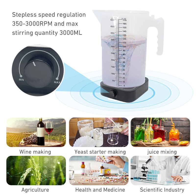 Mini Magnetic Stirrer Factory - OEM Custom Juice Wine 3000rpm Mixer