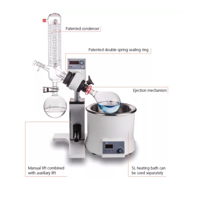 Rotary Evaporator Manufacturer - OEM Custom 5L LED Digital Small Size