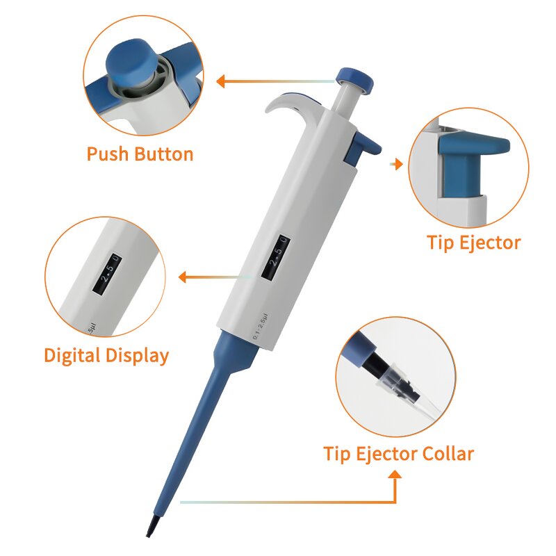 Digital Pipette Manufacturer - OEM Custom 0.1ul-5ml Autoclavable Single