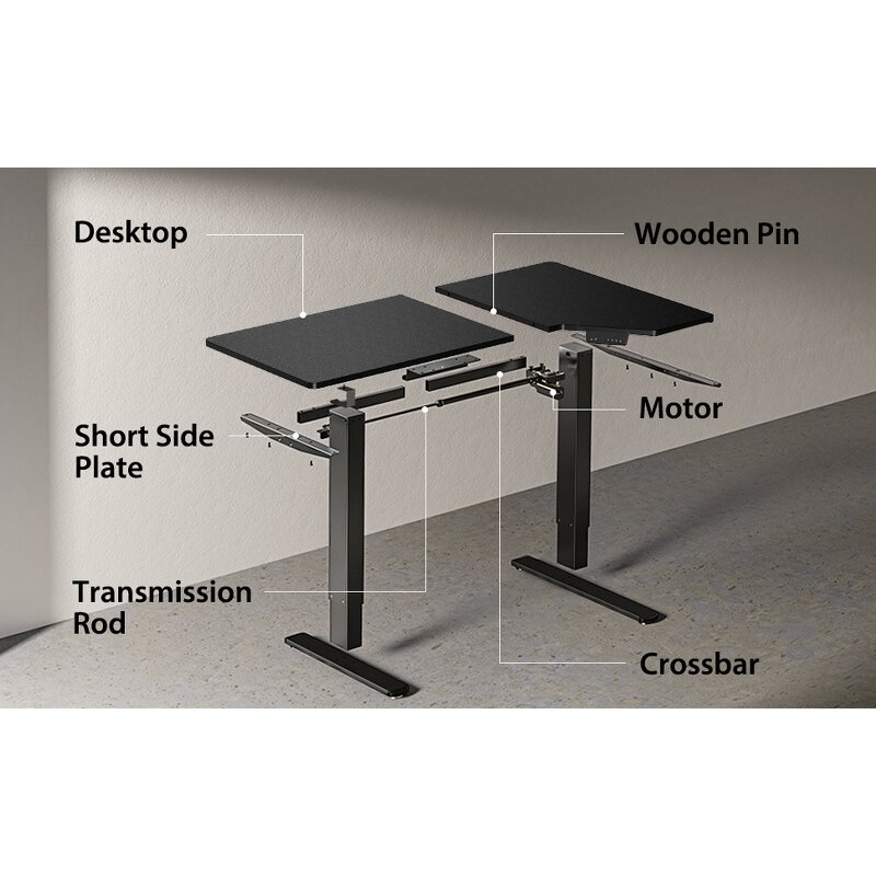 Electronic Ergonomic Height Adjustable Table Factory - OEM Wholesale 2 Legs