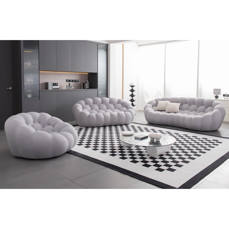 Fabric Bubble Sofa Set Manufacturer - OEM Modern Vacuum Compressed 3D