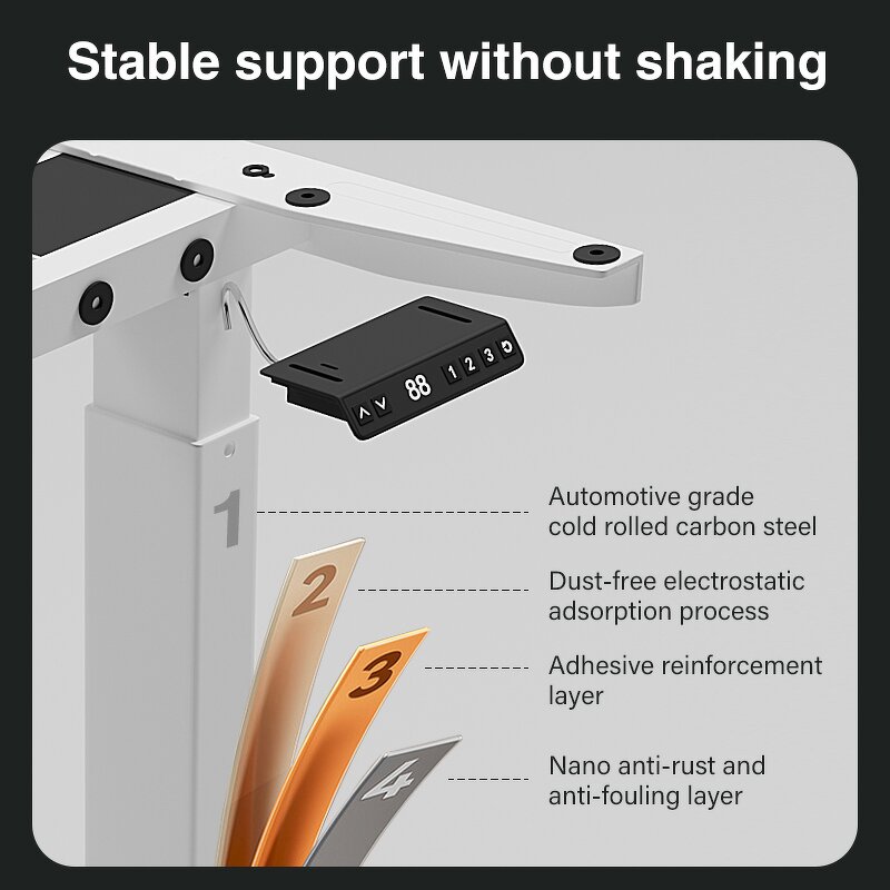 Stand up Electric Desk Factory - OEM Smart Office Dual Motor Adjustable