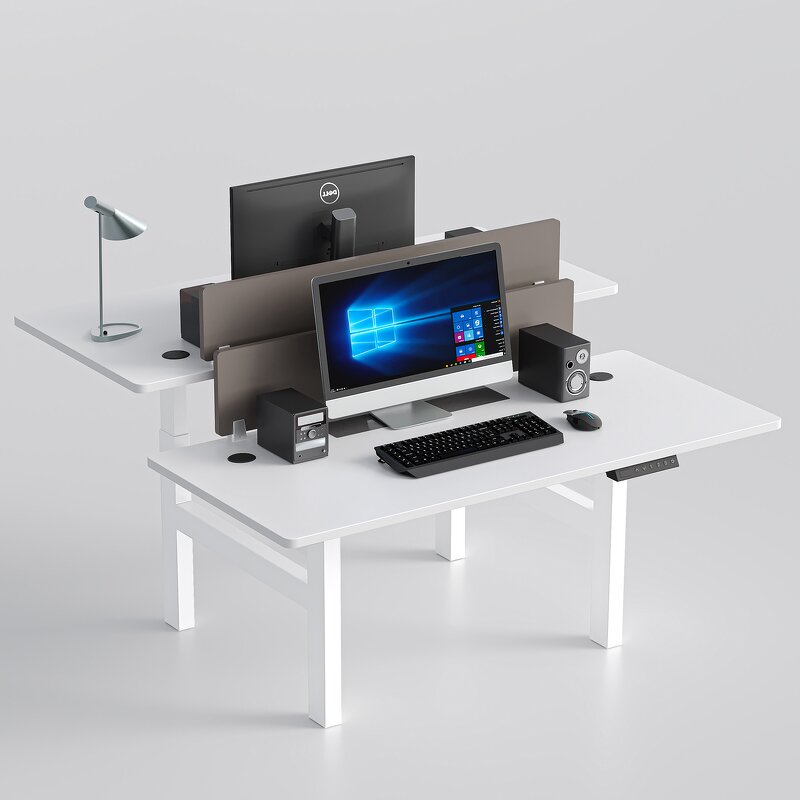 Double Motor Desk Manufacturer - OEM Yz New Design Face to Face Office Desk