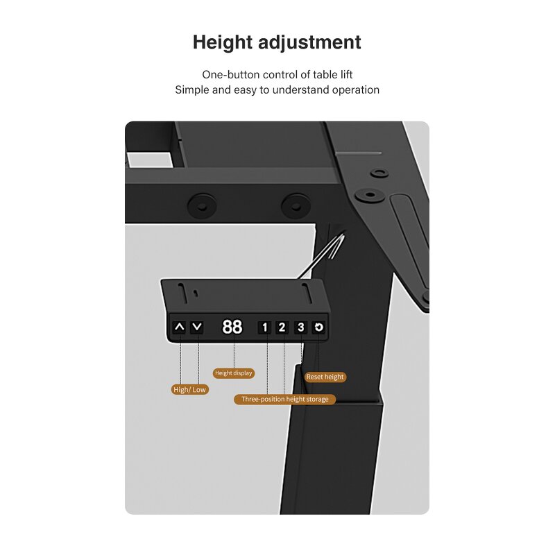 Standing Desk Electric Factory - OEM YZ Hot Sales White Office Desk