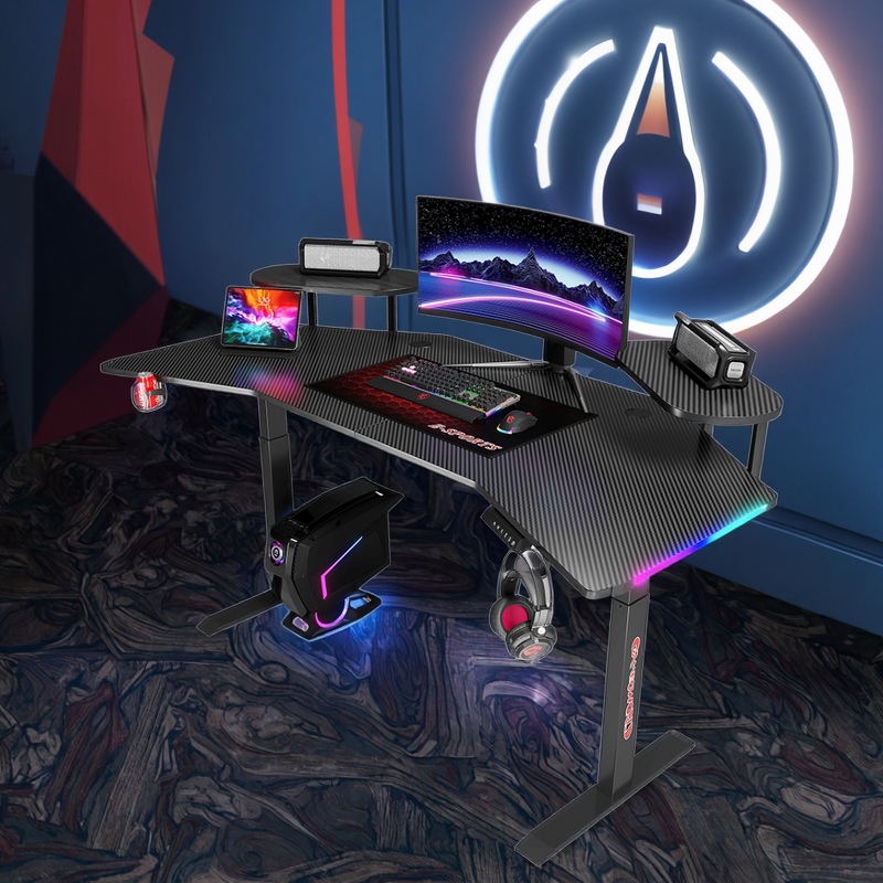 Extra Broad Gaming Desk Factory - OEM Adjustable Metal Structure Sleek