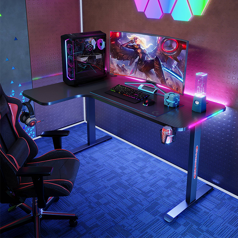 L Shape Gaming Desk Factory - OEM YZ Wholesale Desktop I Shape Leg