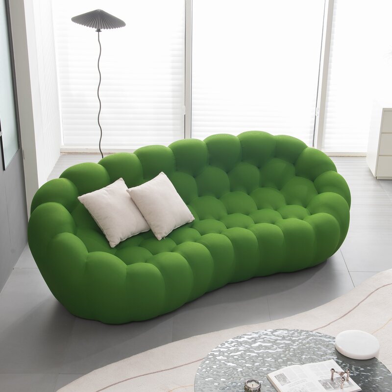 Bubble Sofa Factory - OEM Modern 3D Honeycomb Mesh Fabric 3 Seater