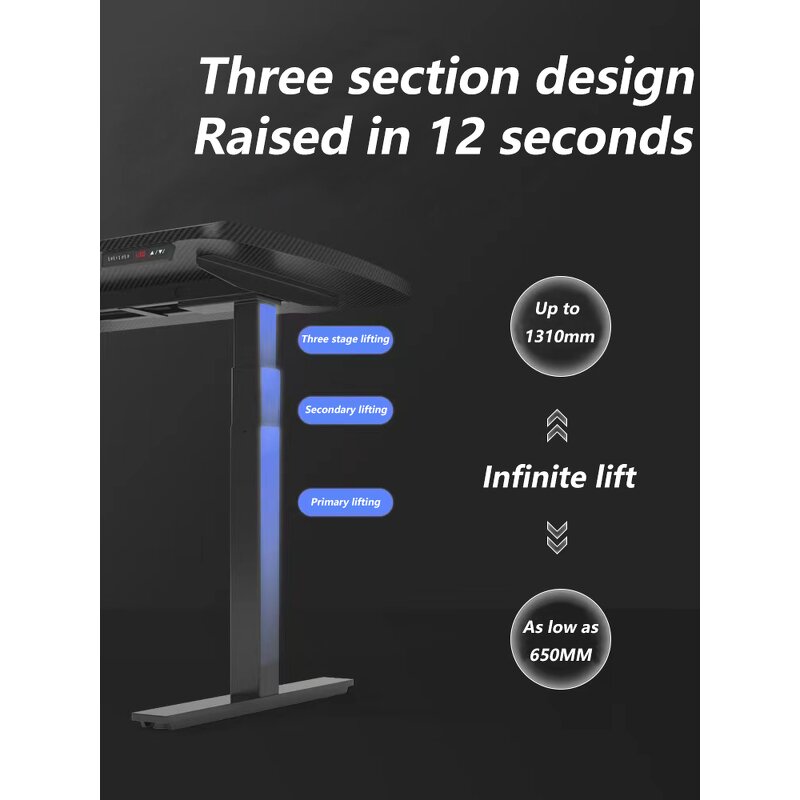 Gamer Desk Rgb Light Desk Manufacturer - OEM New Design Fit Individual