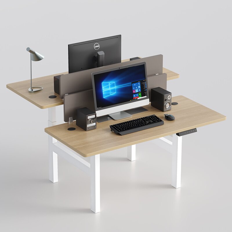 Double Motor Desk Manufacturer - OEM Yz New Design Face to Face Office Desk