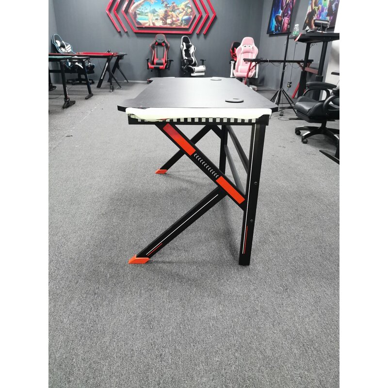 Computer Desk with Led Factory - OEM 2022 YIZHUO Hot Sale K Shape PC