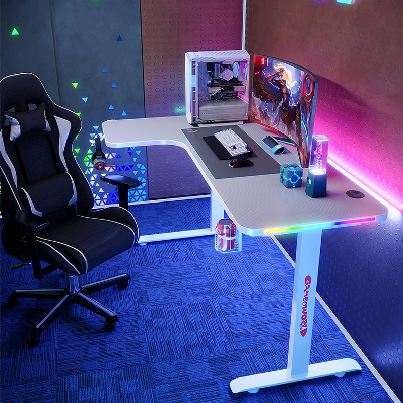 L Shape Gaming Desk Factory - OEM YZ Wholesale Desktop I Shape Leg