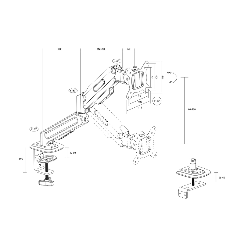 Monitor Stand Arms Mount Manufacturer - OEM Factory Price Laptop Dual Monitor