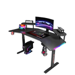 Extra Broad Gaming Desk Factory - OEM 180cm Adjustable Metal Carbon Fiber