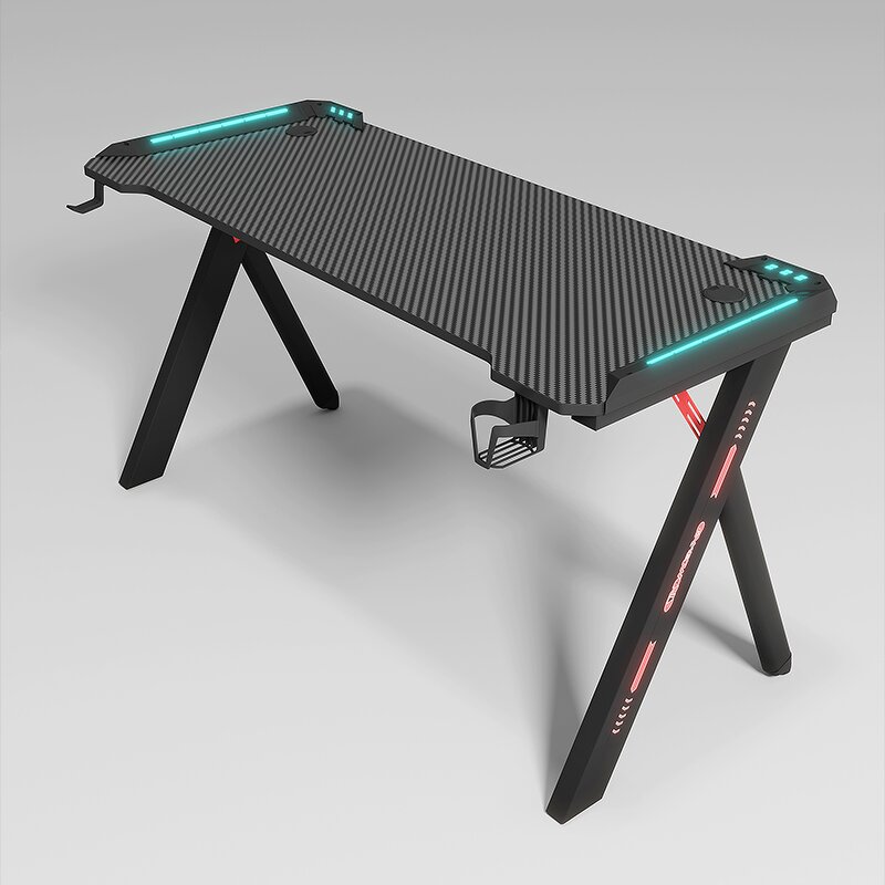 Gaming Desk Manufacturer - OEM Height Adjustable Computer Table with RGB Light