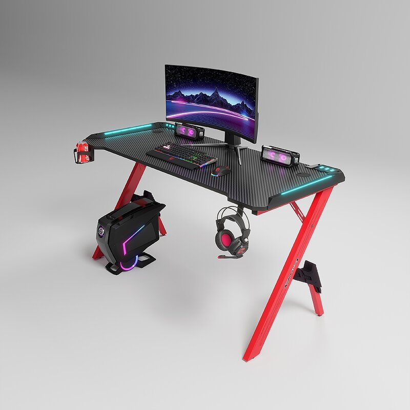 Gaming Computer Table Manufacturer - OEM Commercial Metal Game Desk with Corner