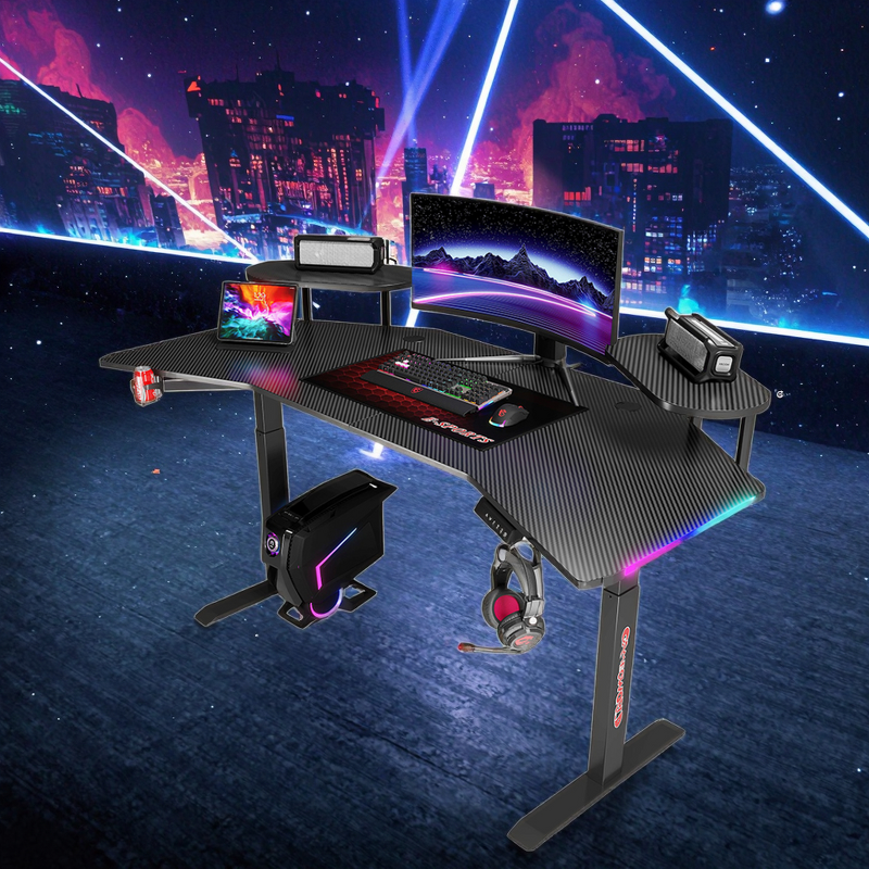 Gaming Desk Manufacturer - OEM Adjustable Metal Extra Broad Carbon Fiber