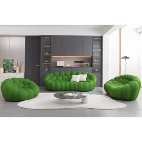 Bubble Sofa Factory - OEM Modern 3D Honeycomb Mesh Fabric 3 Seater
