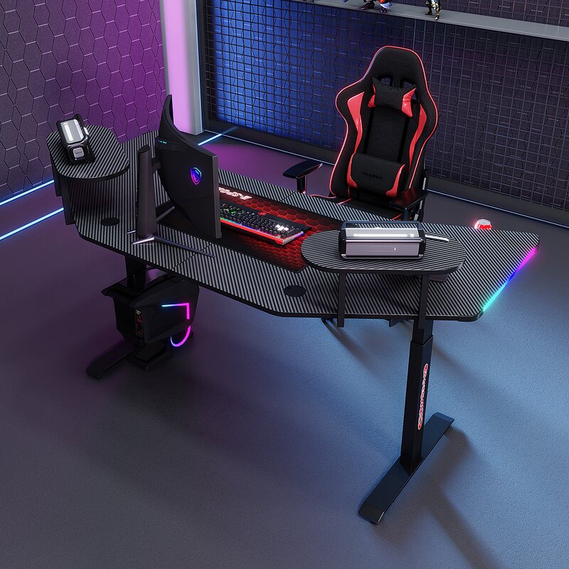Gaming Desk Manufacturer - OEM Adjustable Metal Extra Broad Carbon Fiber