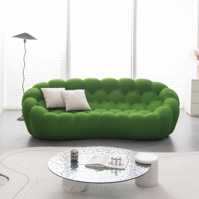 Bubble Sofa Factory - OEM Modern 3D Honeycomb Mesh Fabric 3 Seater