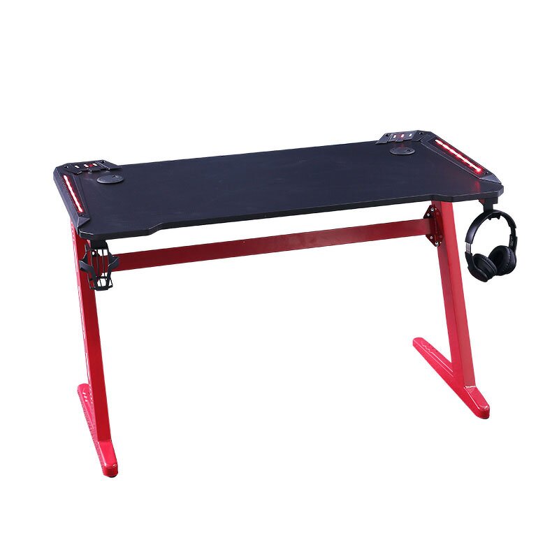 Rgb Light Gaming Desk Factory - OEM Professional with Headphone Holder for Gamer
