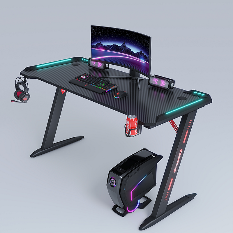 Computer Desk Factory - OEM Yizhuo Z Shaped Black Red Racing Style