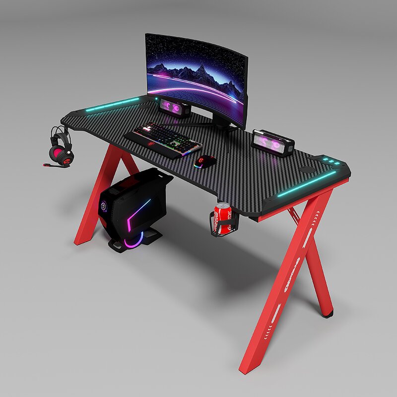 Gaming Desk Manufacturer - OEM Height Adjustable Computer Table with RGB Light