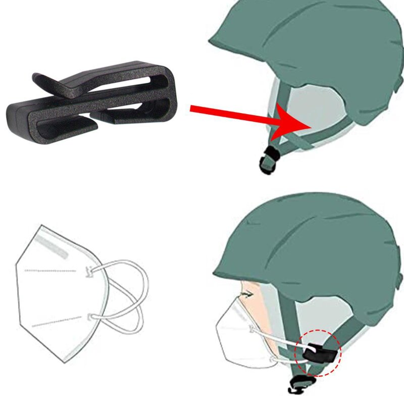 Helmet Face Strap Holder Manufacturer - OEM Silicone Anti-Slip Ski with Ear Hook