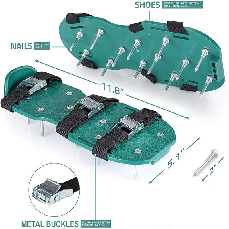 Lawn Scarifier Aerator Shoes Manufacturer - OEM Metal Spike Home Use Thatch