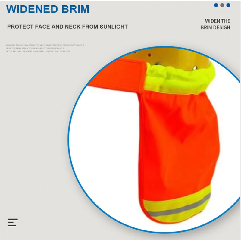 Reflective Hard Hat Manufacturer - OEM High Visibility Full Brim Mesh Sunshade